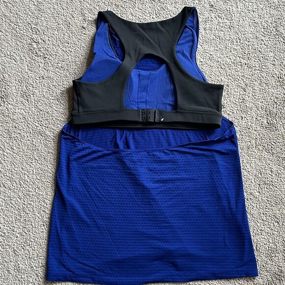 Athleta Sculptek Tank in Cobalt Blue with Built in Bra! - Picture 3 of 12